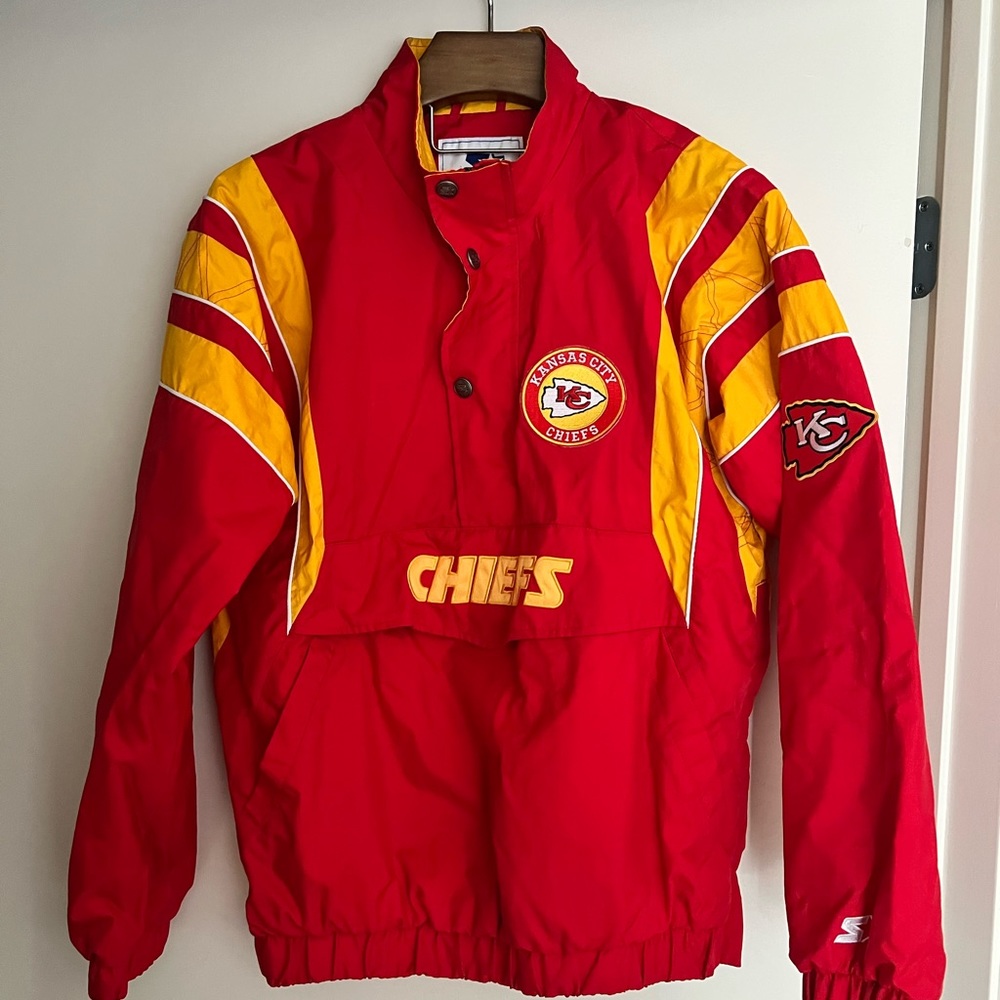 Kansas City Chiefs Starter Jacket Pullover Size Medium